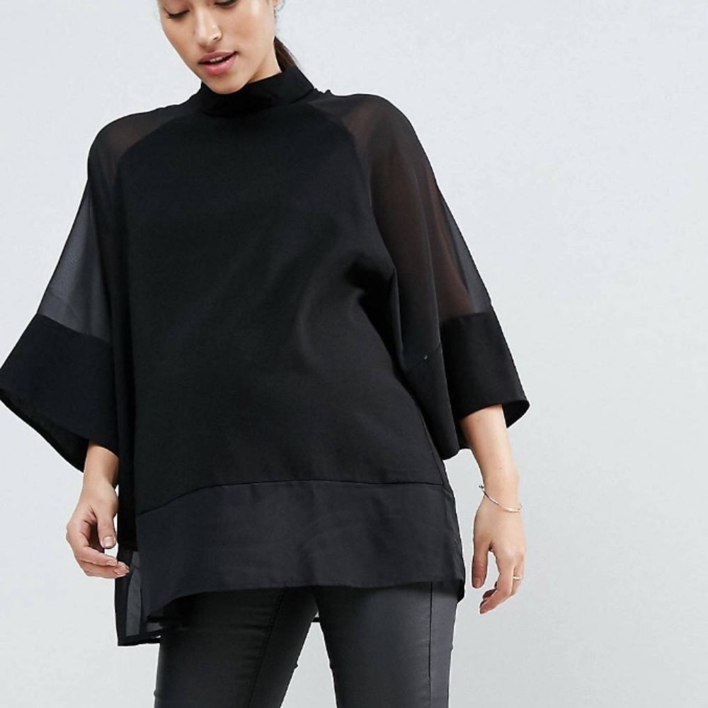 Maternity black top
